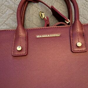 New York & Co. Deep Burgundy Satchel